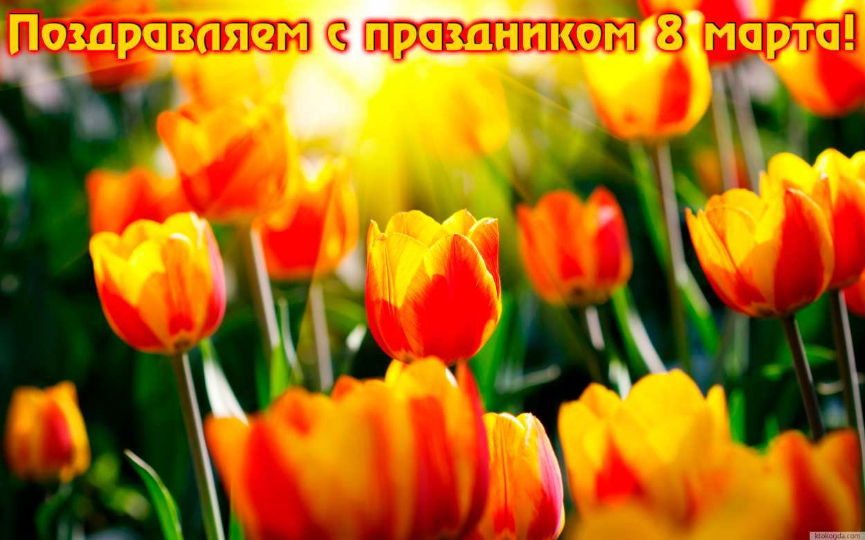 Открытка поздравляем с 8 марта