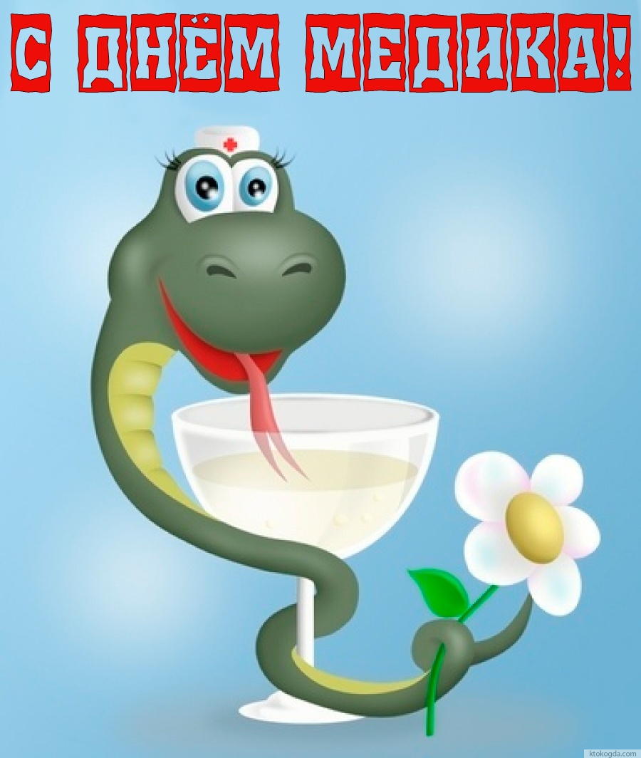 Открытка с Днем медика прикольная