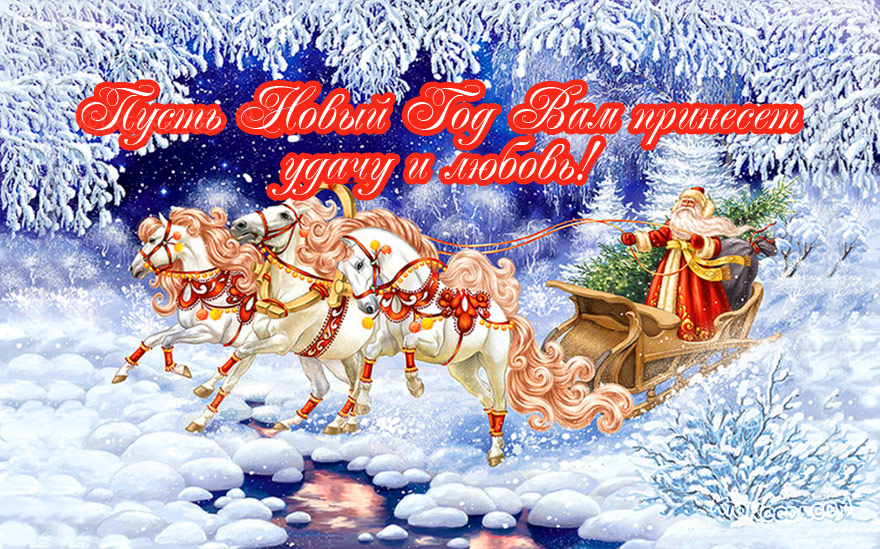Пусть Новый Год вам принесет удачу и любовь