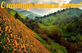 Открытка с наступлением лета, природа