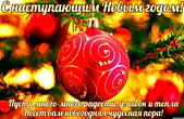 Открытка с наступающим Новым годом с пожеланием, Пусть много-много радости, улыбок и тепла Несет вам новогодняя чудесная пора